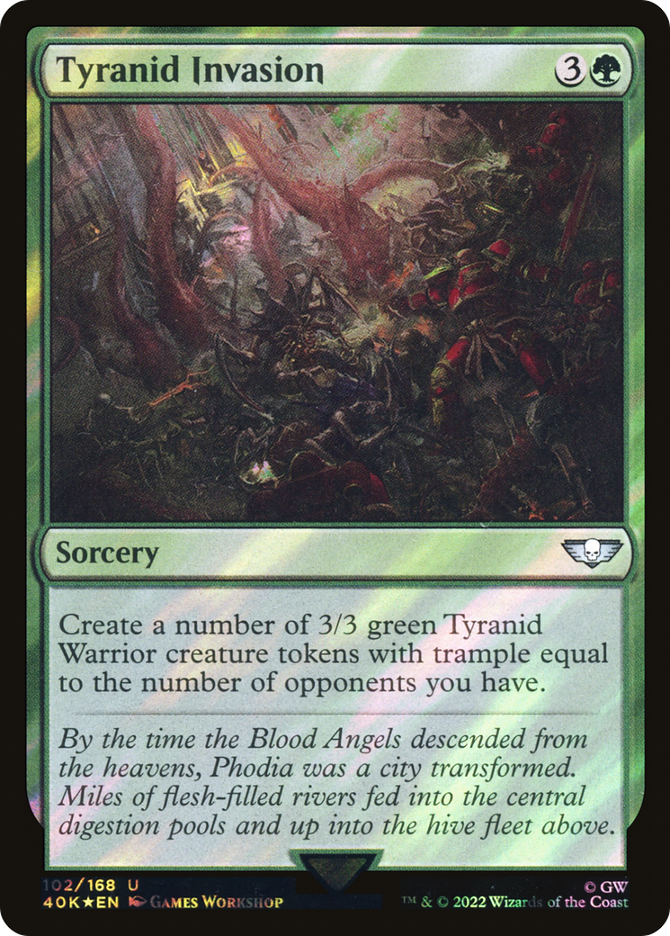 Tyranid Invasion (Surge Foil) (40K-102) - Warhammer 40,000 Commander Foil