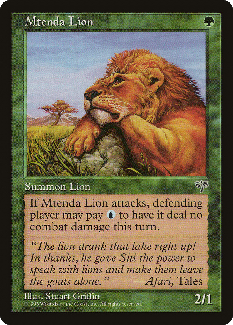 Mtenda Lion (MIR-) - Mirage
