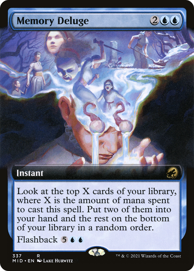 Memory Deluge (Extended Art) (MID-337) - Innistrad: Midnight Hunt: (Extended Art)