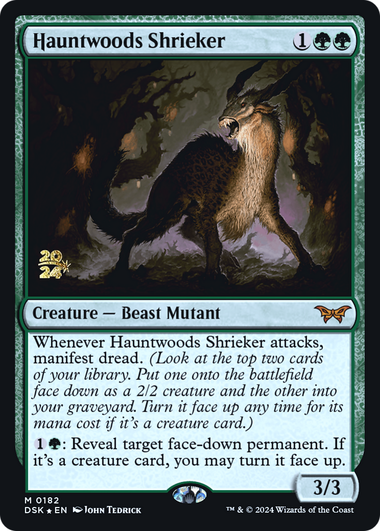 Hauntwoods Shrieker (PRE-182) - Duskmourn: House of Horror Promos Foil