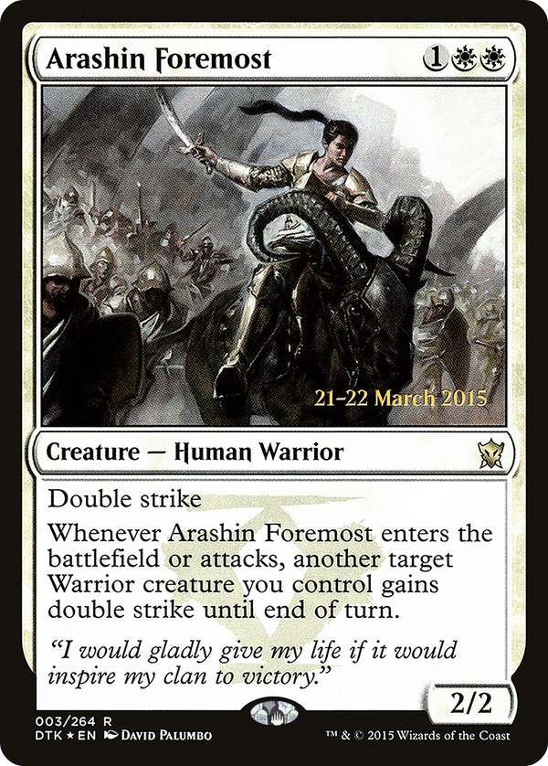 Arashin Foremost (PRE-003) - Dragons of Tarkir Promos Foil