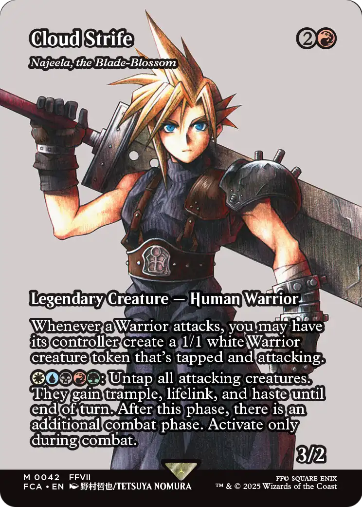 Cloud Strife - Najeela, the Blade-Blossom (Showcase) (FCA-042) - FINAL FANTASY: Through the Ages / Cloud Strife (Borderless)