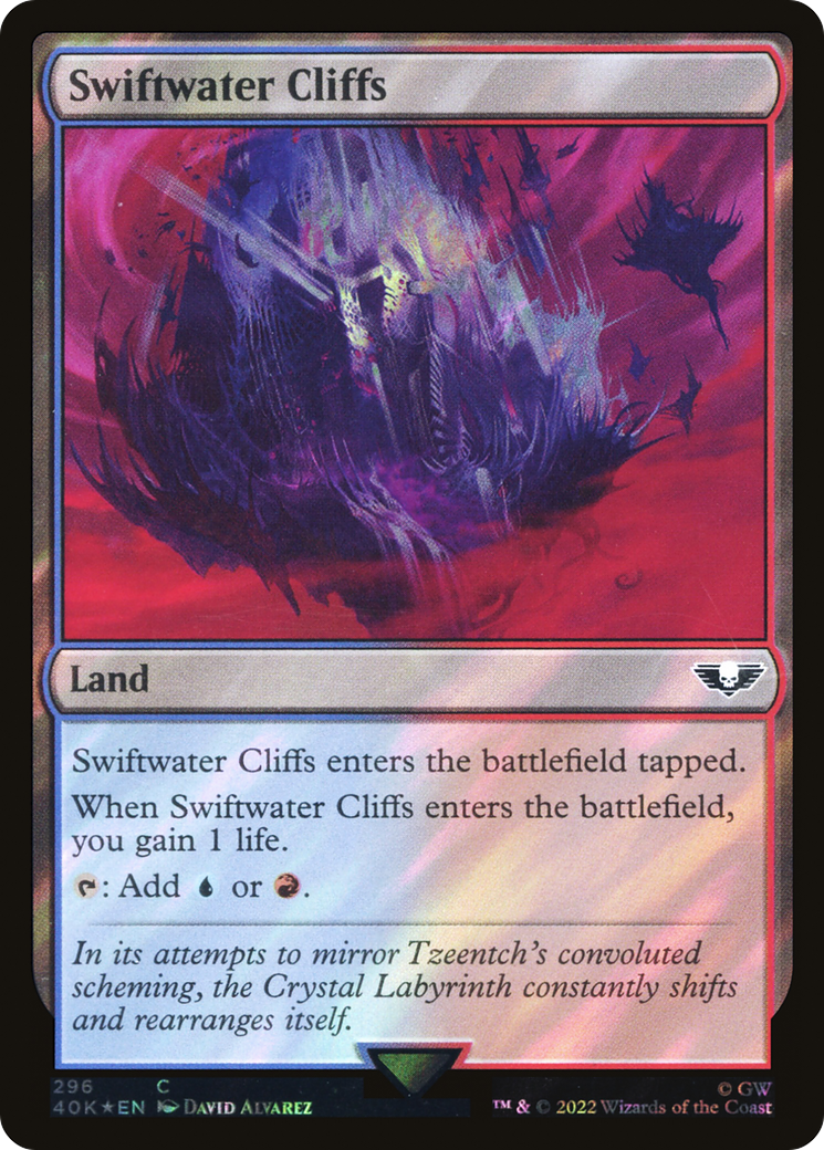 Swiftwater Cliffs (Surge Foil) (40K-296) - Warhammer 40,000 Commander Foil