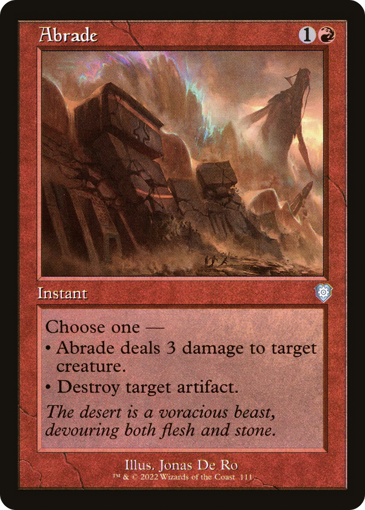 Abrade (Retro Frame) (BRC-111) - The Brothers' War Commander
