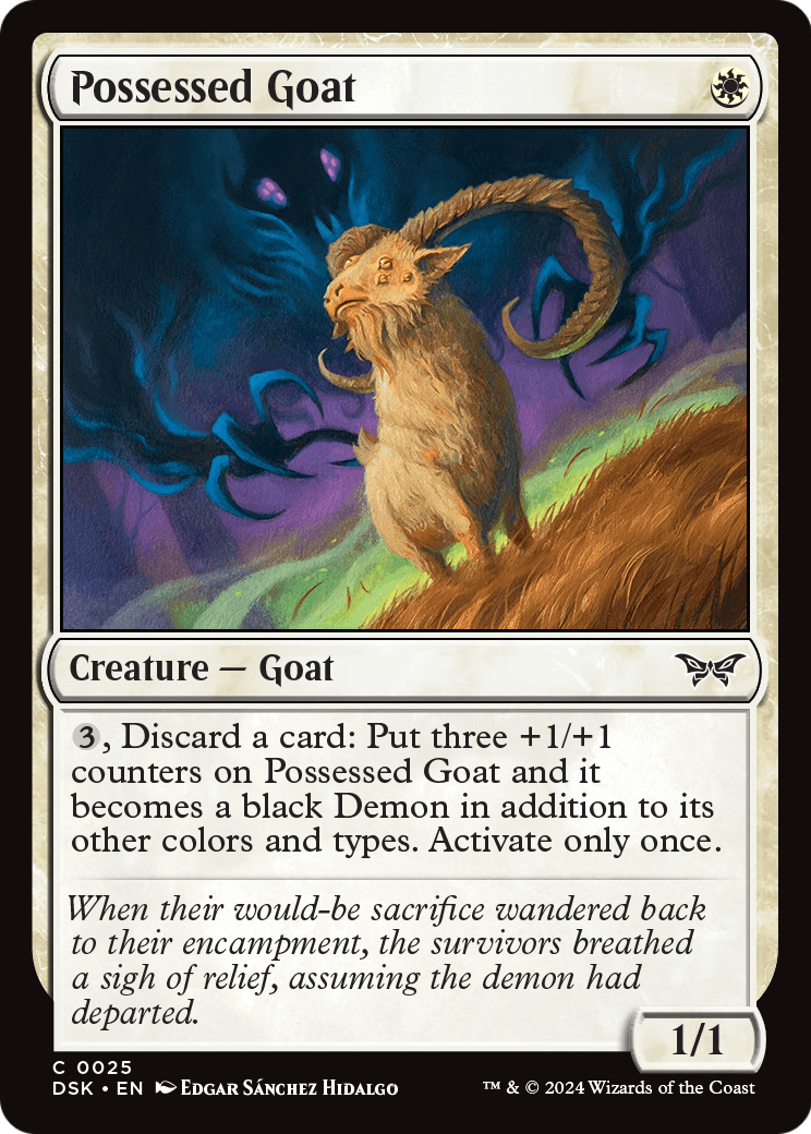 Possessed Goat (DSK-025) - Duskmourn: House of Horror