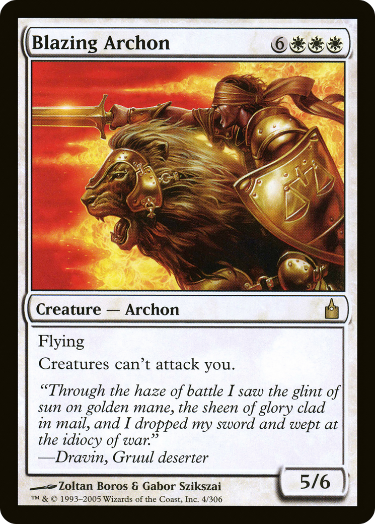 Blazing Archon (RAV-004) - Ravnica: City of Guilds Foil