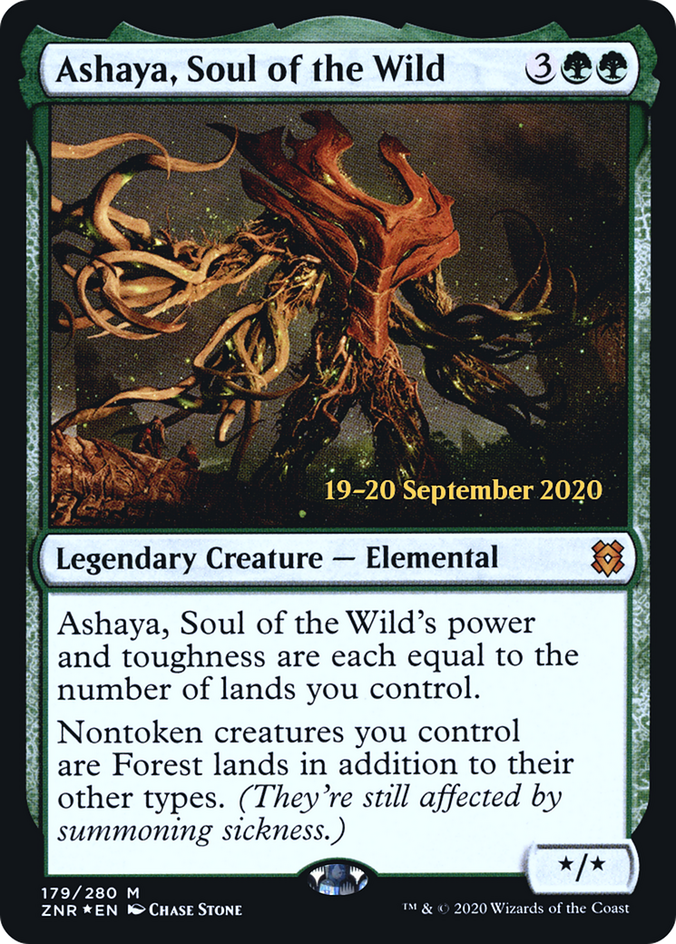 Ashaya, Soul of the Wild (PRE-179) - Zendikar Rising Promos Foil