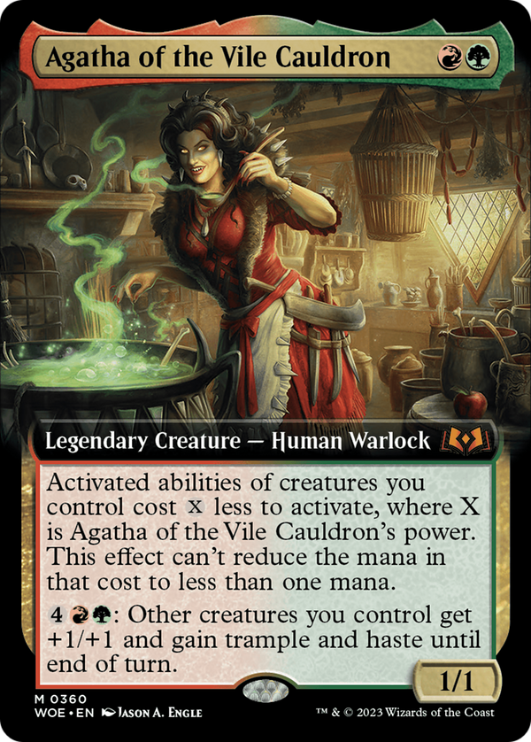 Agatha of the Vile Cauldron (Extended Art) (WOE-360) - Wilds of Eldraine: (Extended Art)