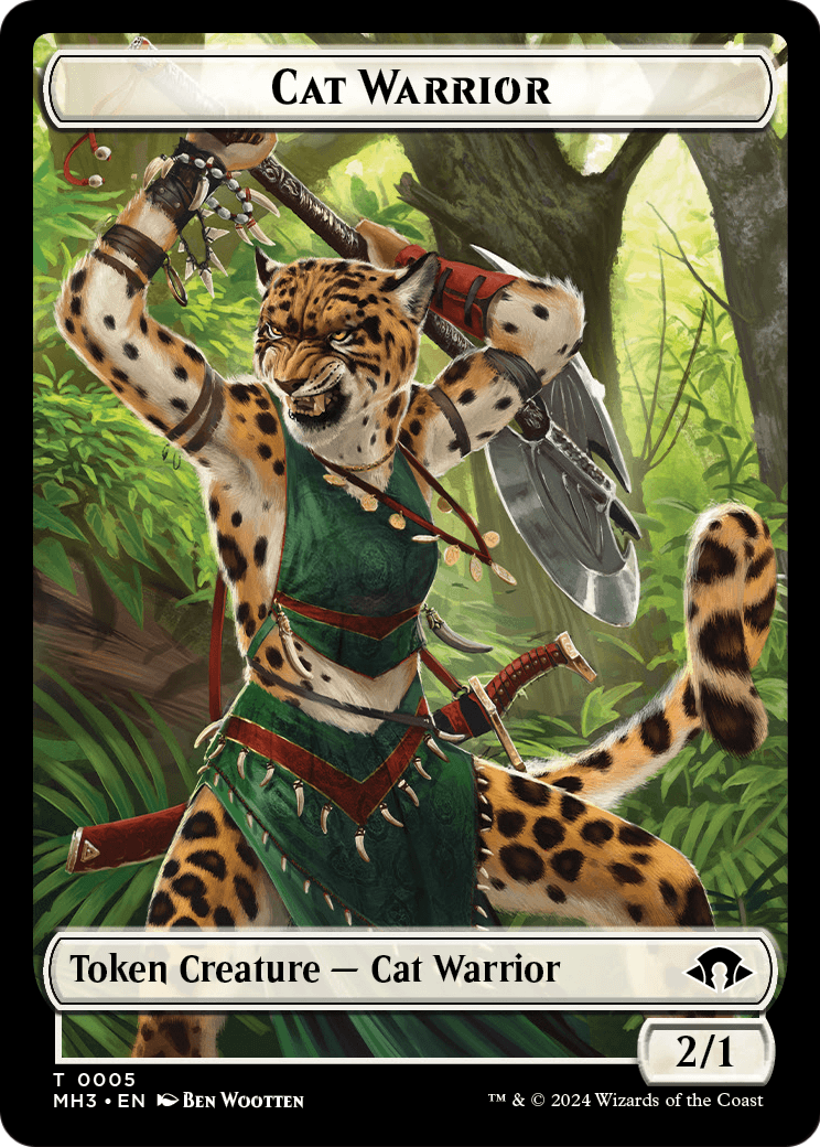 Cat Warrior (TMH3-005) - Modern Horizons 3 Tokens