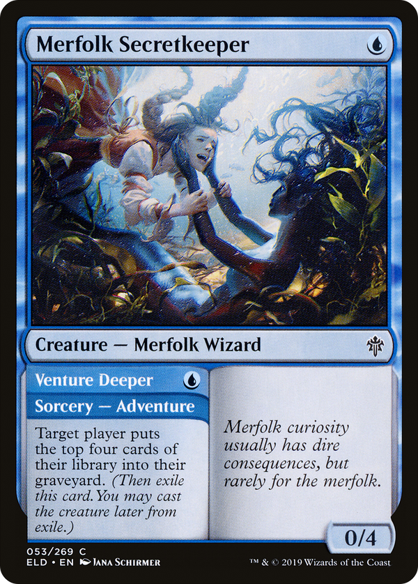 Merfolk Secretkeeper (ELD-053) - Throne of Eldraine