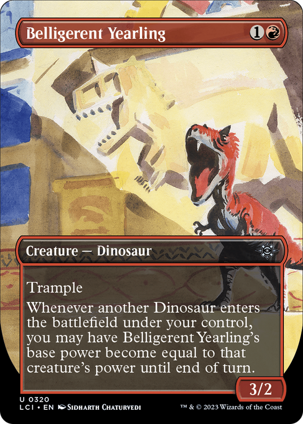 Belligerent Yearling (Borderless) (LCI-320) - The Lost Caverns of Ixalan