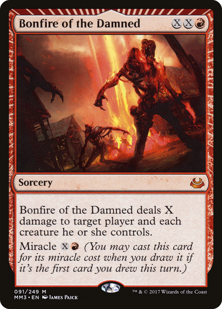 Bonfire of the Damned (MM3-091) - Modern Masters 2017: (miracle) Foil