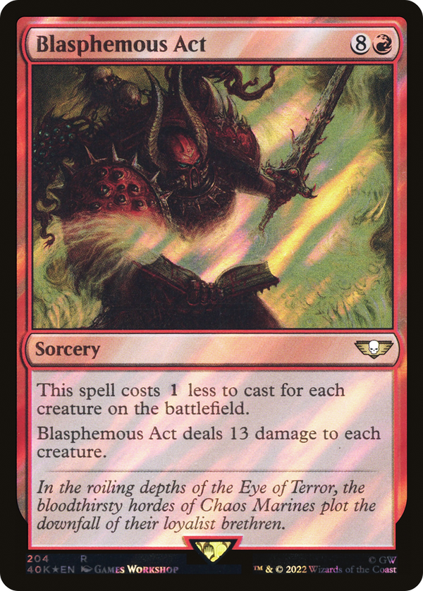 Blasphemous Act (Surge Foil) (40K-204) - Warhammer 40,000 Commander Foil