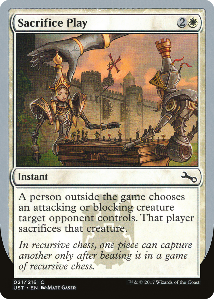 Sacrifice Play (UST-021) - Unstable Foil