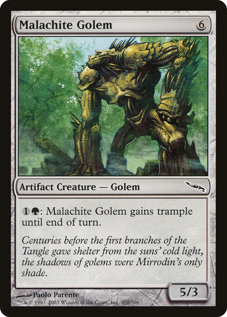 Malachite Golem (MRD-202) - Mirrodin Foil