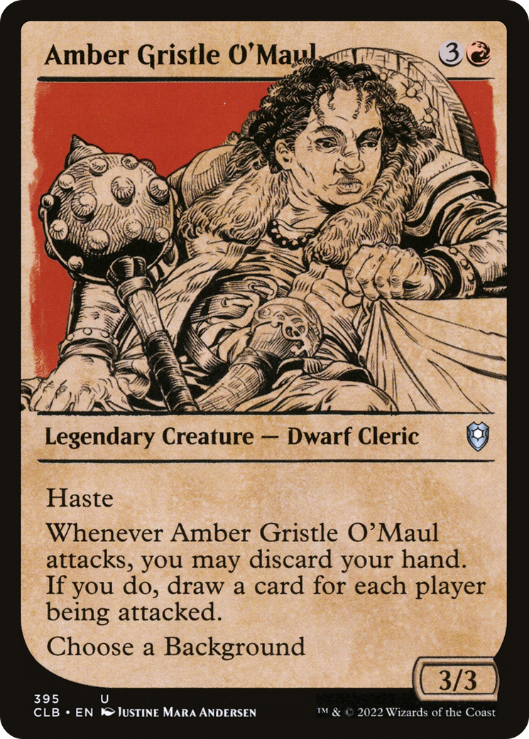 Amber Gristle O'Maul (Showcase) (CLB-395) - Commander Legends: Battle for Baldur's Gate: (Showcase)