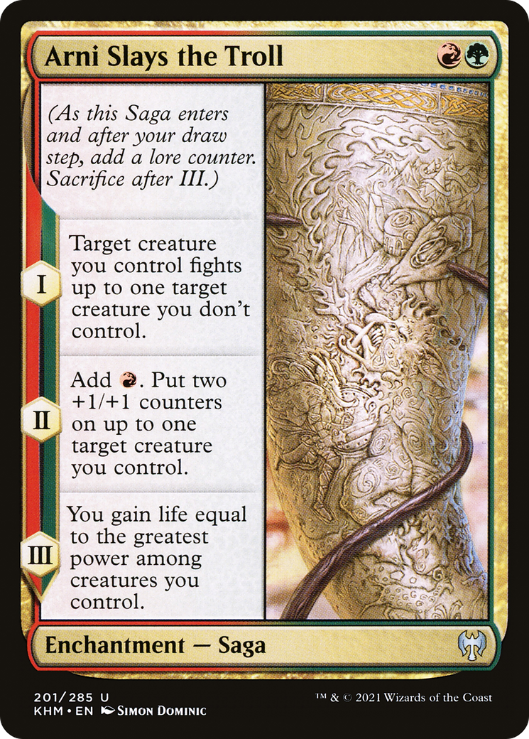 Arni Slays the Troll (KHM-201) - Kaldheim Foil