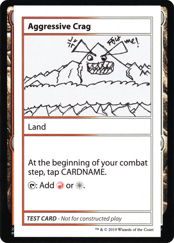 Aggressive Crag (No PW Symbol) (CMB1-) - Mystery Booster Playtest Cards 2021