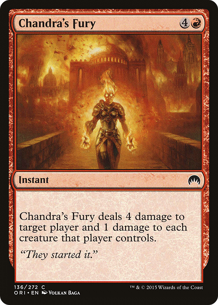 Chandra's Fury (ORI-136) - Magic Origins Foil