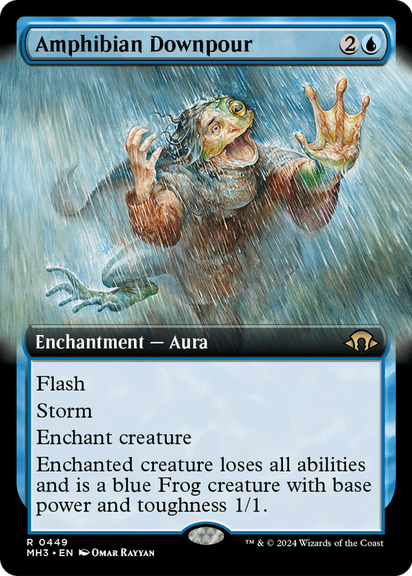 Amphibian Downpour (Extended Art) (MH3-449) - Modern Horizons 3: (Extended Art)