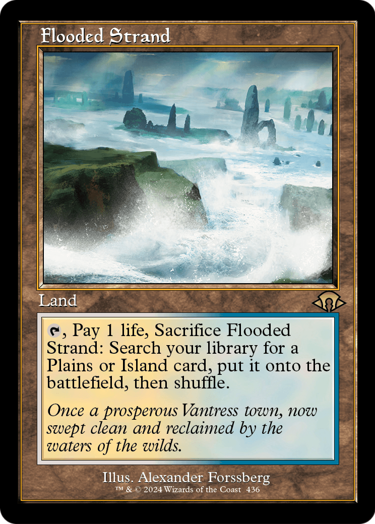 Flooded Strand (Retro Frame) (MH3-436) - Modern Horizons 3 Foil
