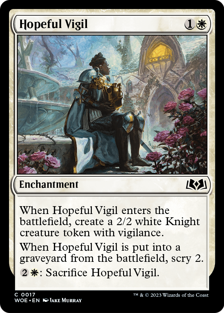 Hopeful Vigil (WOE-017) - Wilds of Eldraine Foil
