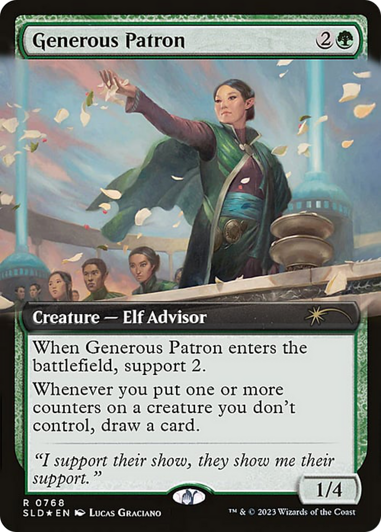 Generous Patron (Extended Art) (SLD-768) - Secret Lair Drop: (Extended Art) Foil
