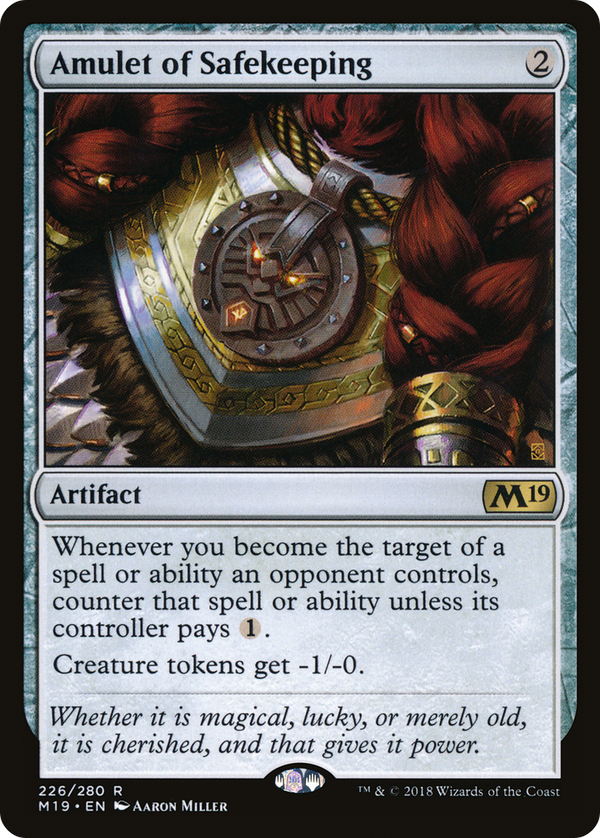 Amulet of Safekeeping (M19-226) - Core Set 2019 Foil