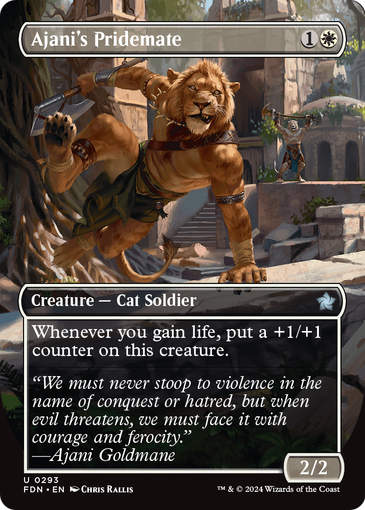 Ajani's Pridemate (Borderless) (FDN-293) - Foundations