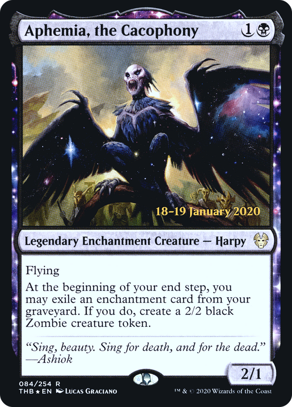 Aphemia, the Cacophony (PRE-084) - Theros Beyond Death Promos: (enchantment) Foil