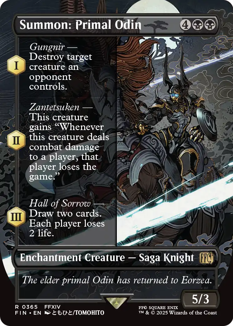 Summon: Primal Odin (Borderless) (FIN-365) - FINAL FANTASY: (enchantment)