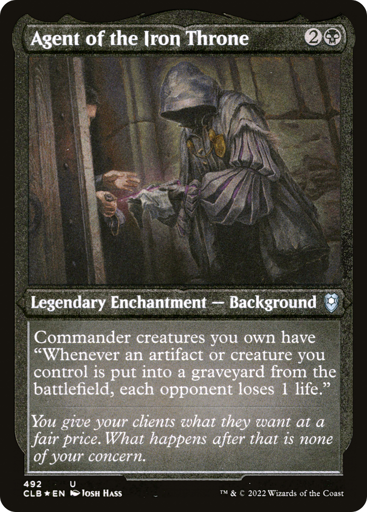 Agent of the Iron Throne (Foil Etched) (CLB-492) - Commander Legends: Battle for Baldur's Gate Foil