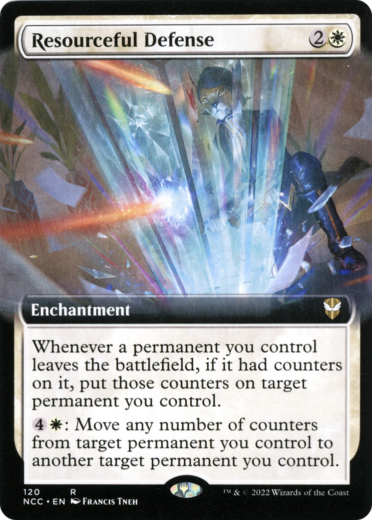 Resourceful Defense (Extended Art) (NCC-120) - New Capenna Commander: (Extended Art)