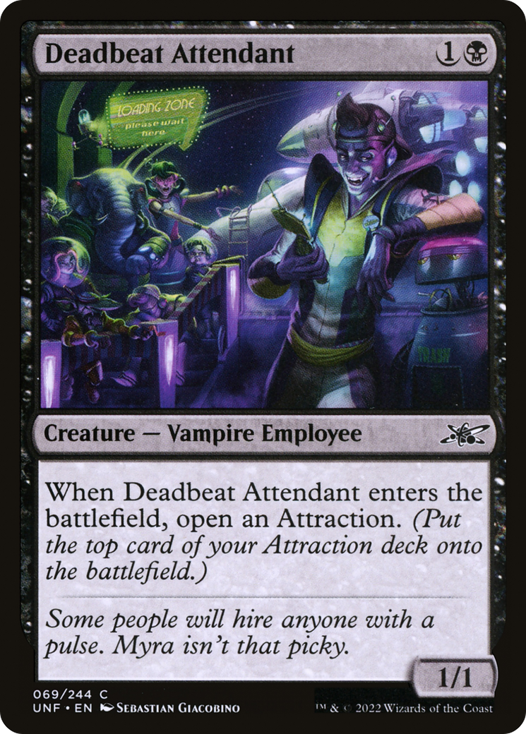 Deadbeat Attendant (UNF-069) - Unfinity Foil