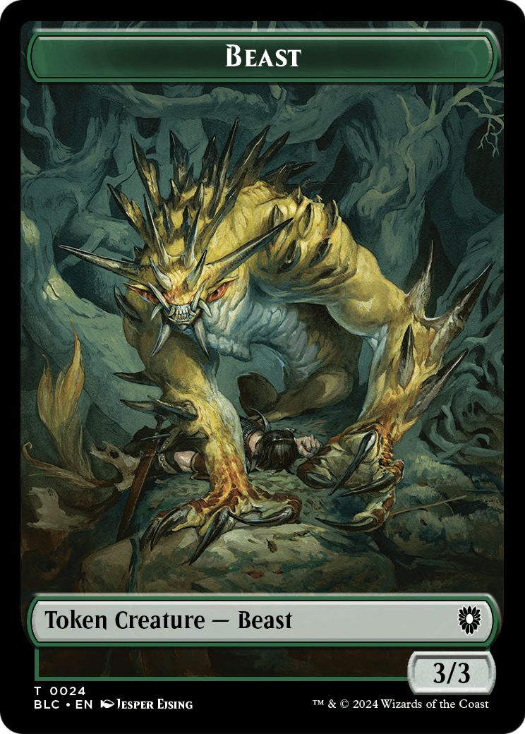 Beast (TBLC-024) - Bloomburrow Commander Tokens Foil