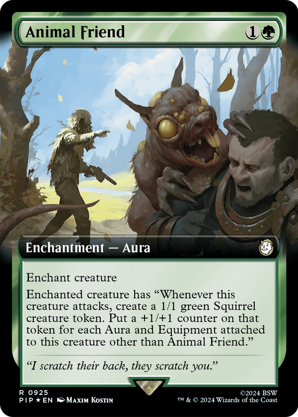 Animal Friend (Extended Art) (Surge Foil) (PIP-925) - Fallout: (Extended Art) Foil