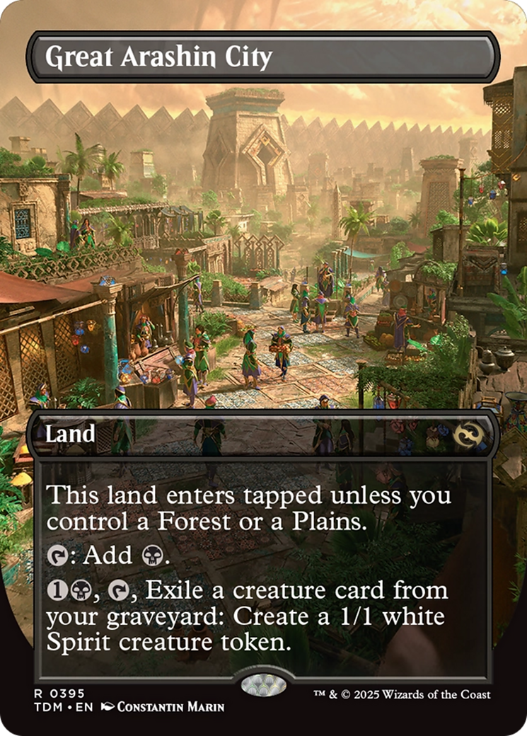 Great Arashin City (Borderless) (TDM-395) - Tarkir: Dragonstorm Foil