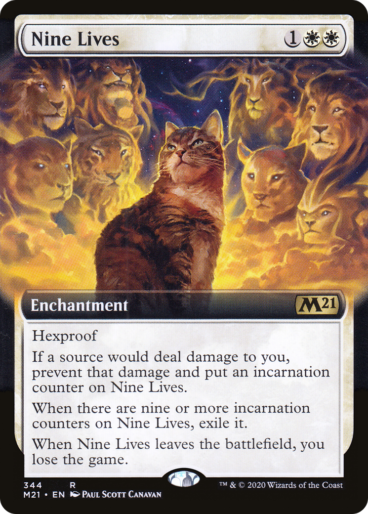 Nine Lives (Extended Art) (M21-344) - Core Set 2021: (Extended Art)