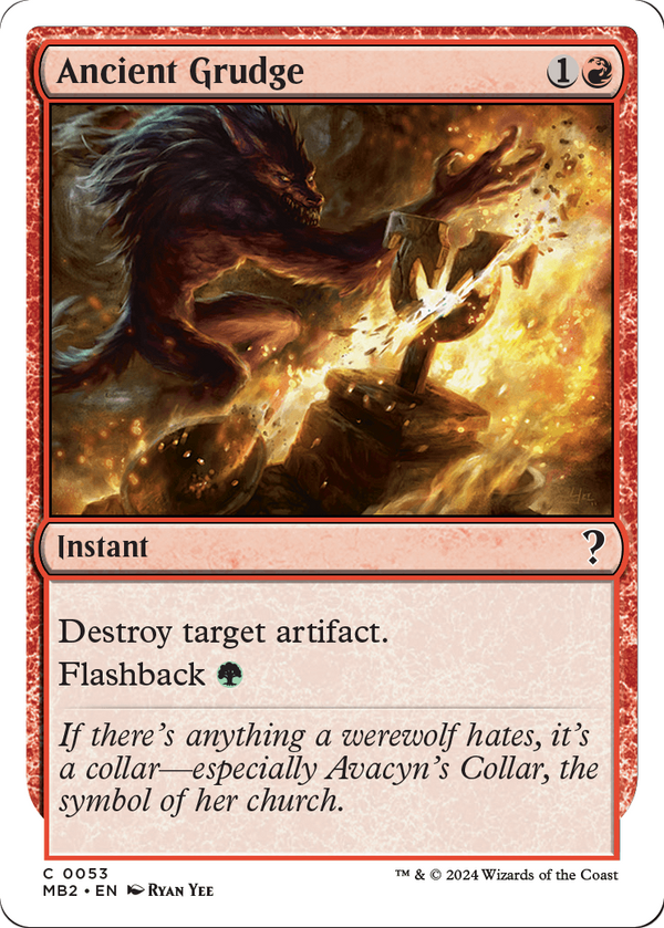 Ancient Grudge (White Border) (MB2-053) - Mystery Booster 2