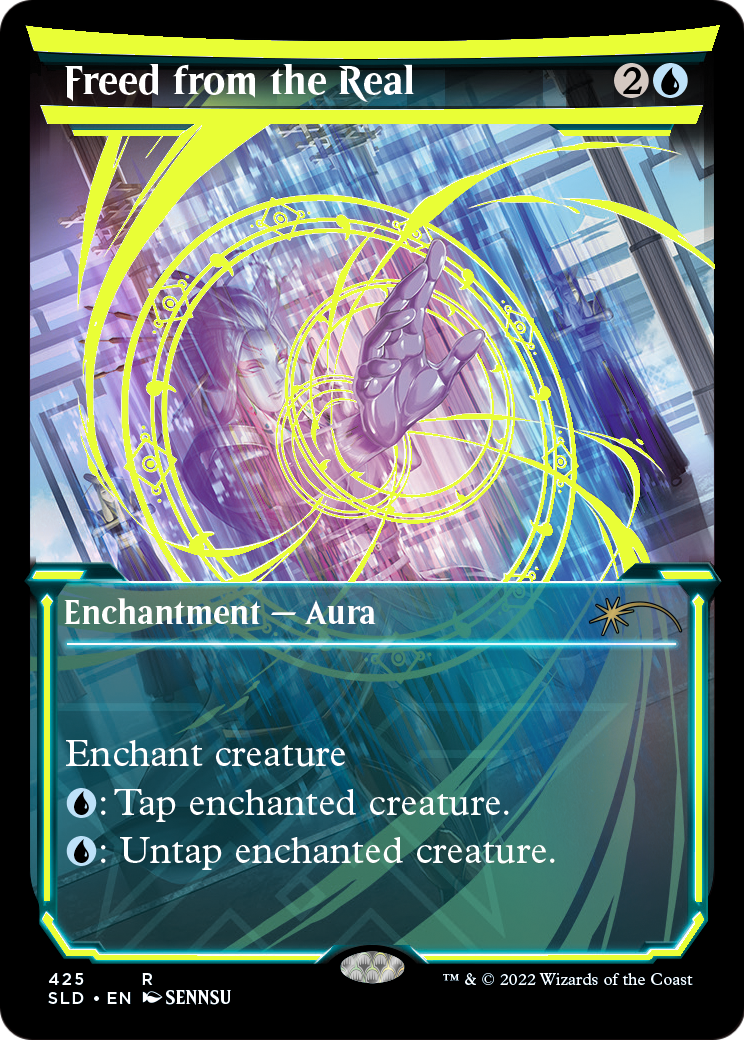 Freed from the Real (Neon Yellow) (SLD-425) - Secret Lair Drop: (Showcase) Foil