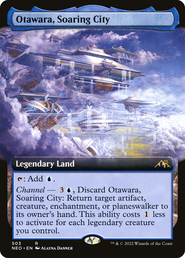 Otawara, Soaring City (Extended Art) (NEO-503) - Kamigawa: Neon Dynasty: (Extended Art)