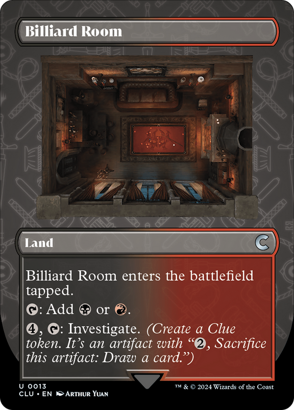 Billiard Room (Borderless) (CLU-013) - Ravnica: Clue Edition
