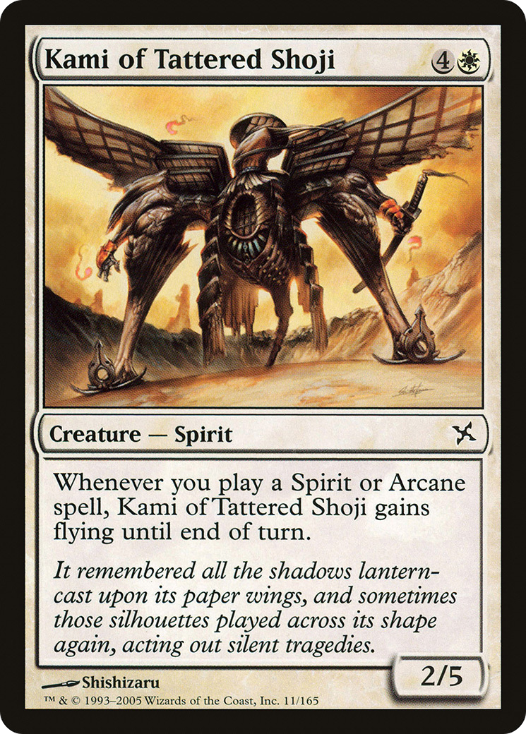 Kami of Tattered Shoji (BOK-011) - Betrayers of Kamigawa