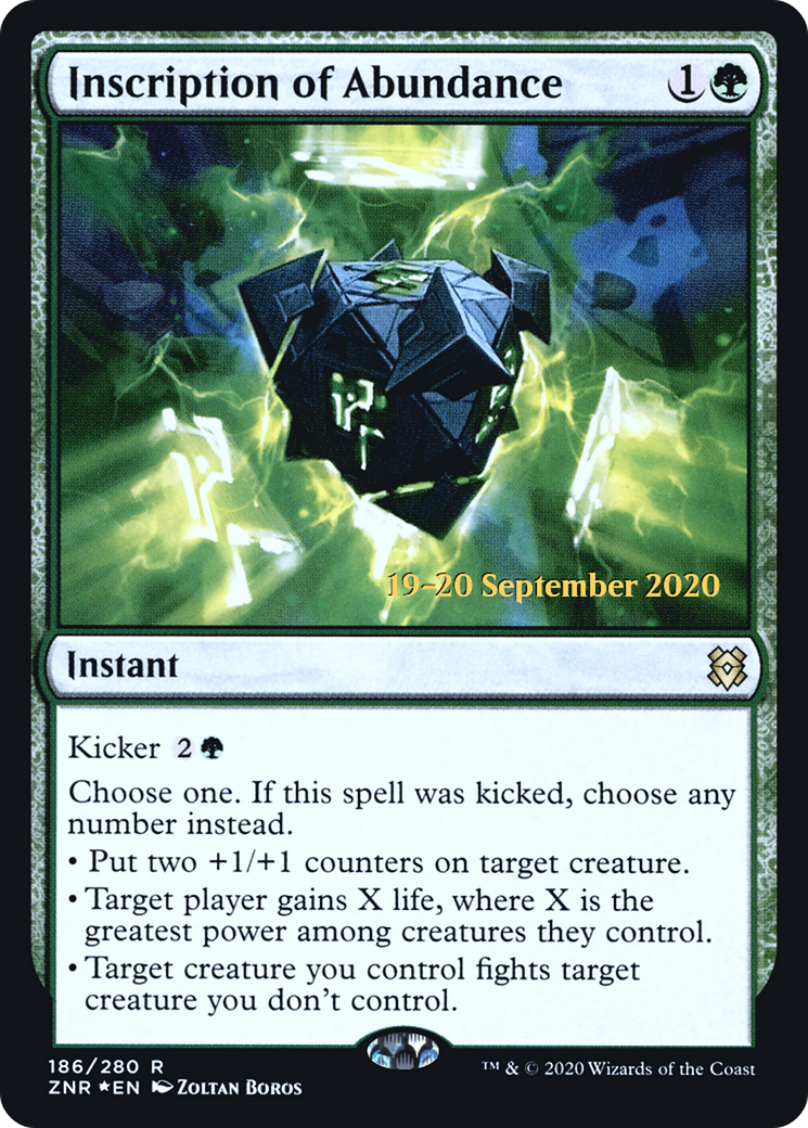 Inscription of Abundance (PRE-186) - Zendikar Rising Promos Foil
