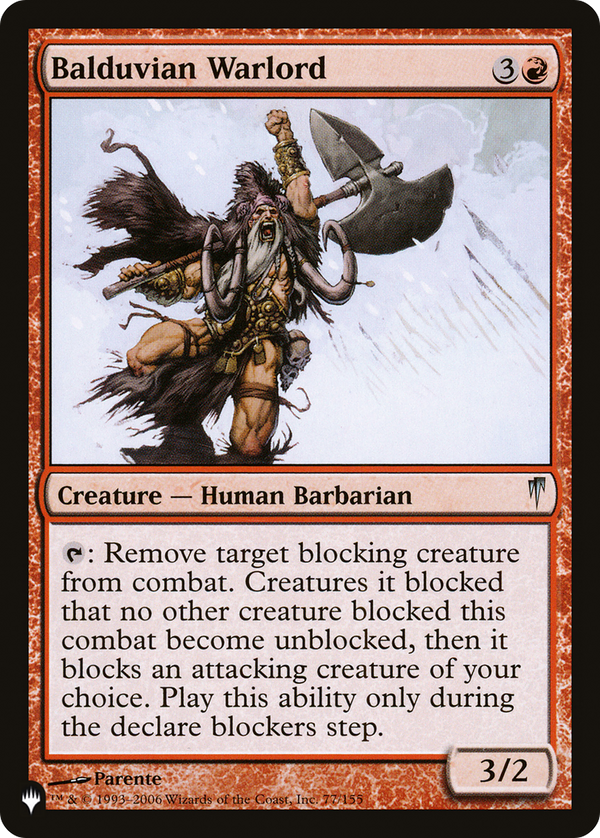 Balduvian Warlord (LIST-77/155) - The List