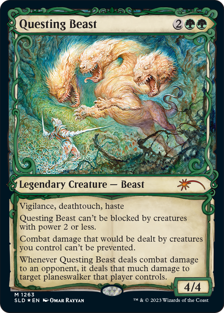 Questing Beast (Halo Foil) (SLD-1263) - Secret Lair Drop: (Showcase) Foil