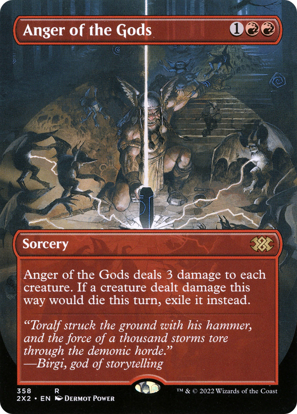 Anger of the Gods (Borderless) (2X2-358) - Double Masters 2022 Foil