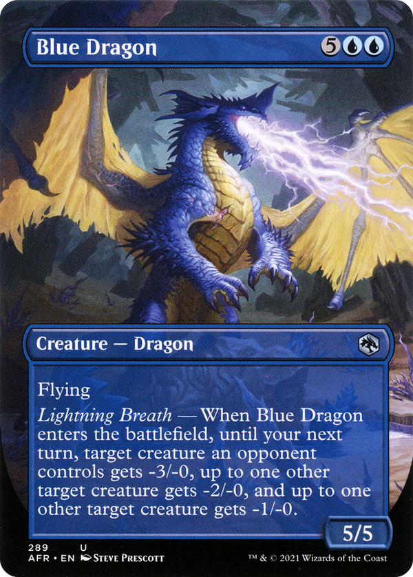 Blue Dragon (Borderless) (AFR-289) - Adventures in the Forgotten Realms