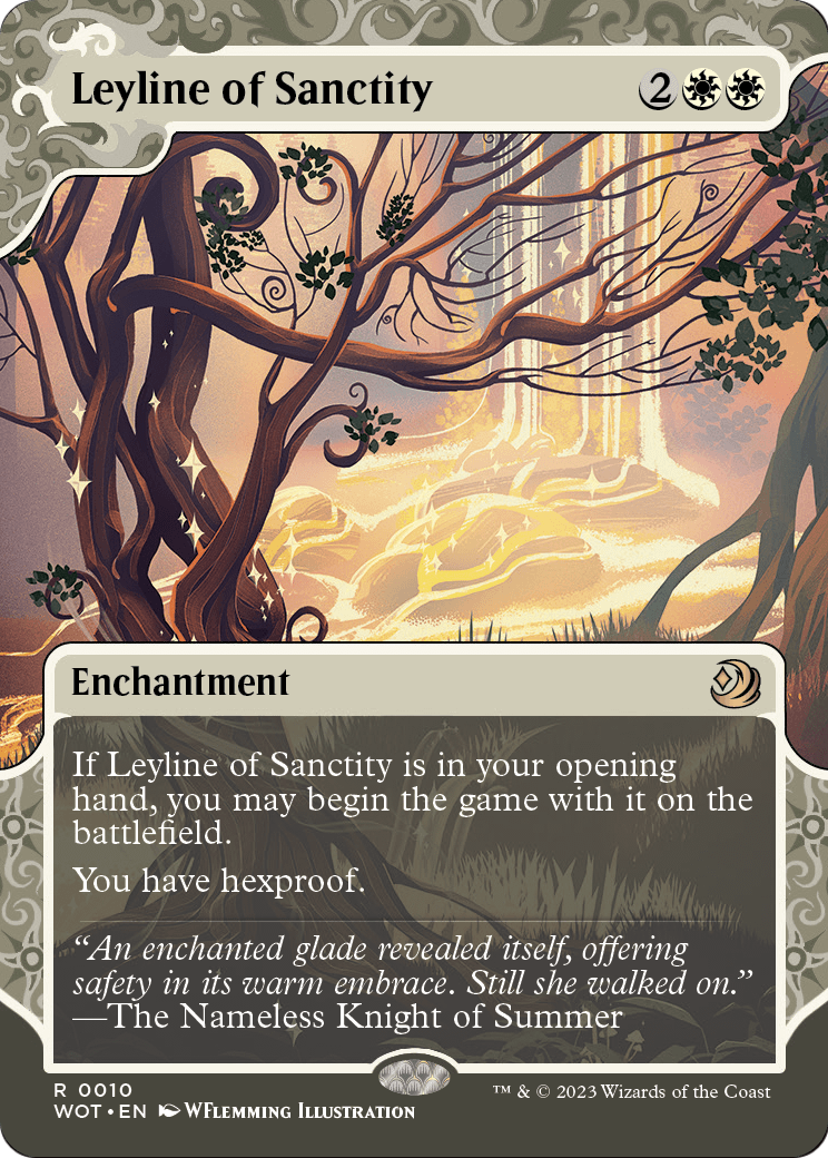 Leyline of Sanctity (WOT-010) - Wilds of Eldraine: Enchanting Tales: (Showcase) (Borderless)