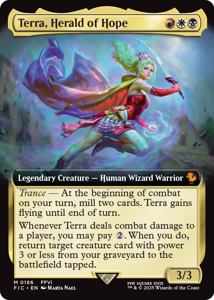 Terra, Herald of Hope (Extended Art) (FIC-186) - Commander: FINAL FANTASY: (Extended Art)